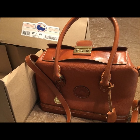 Vintage hand fitted satchel DB British tan - Picture 2 of 5